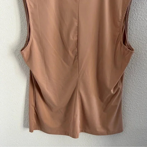 Free People Intimately Tan Second Skin Rounded V Neck Tank Large - Picture 5 of 5
